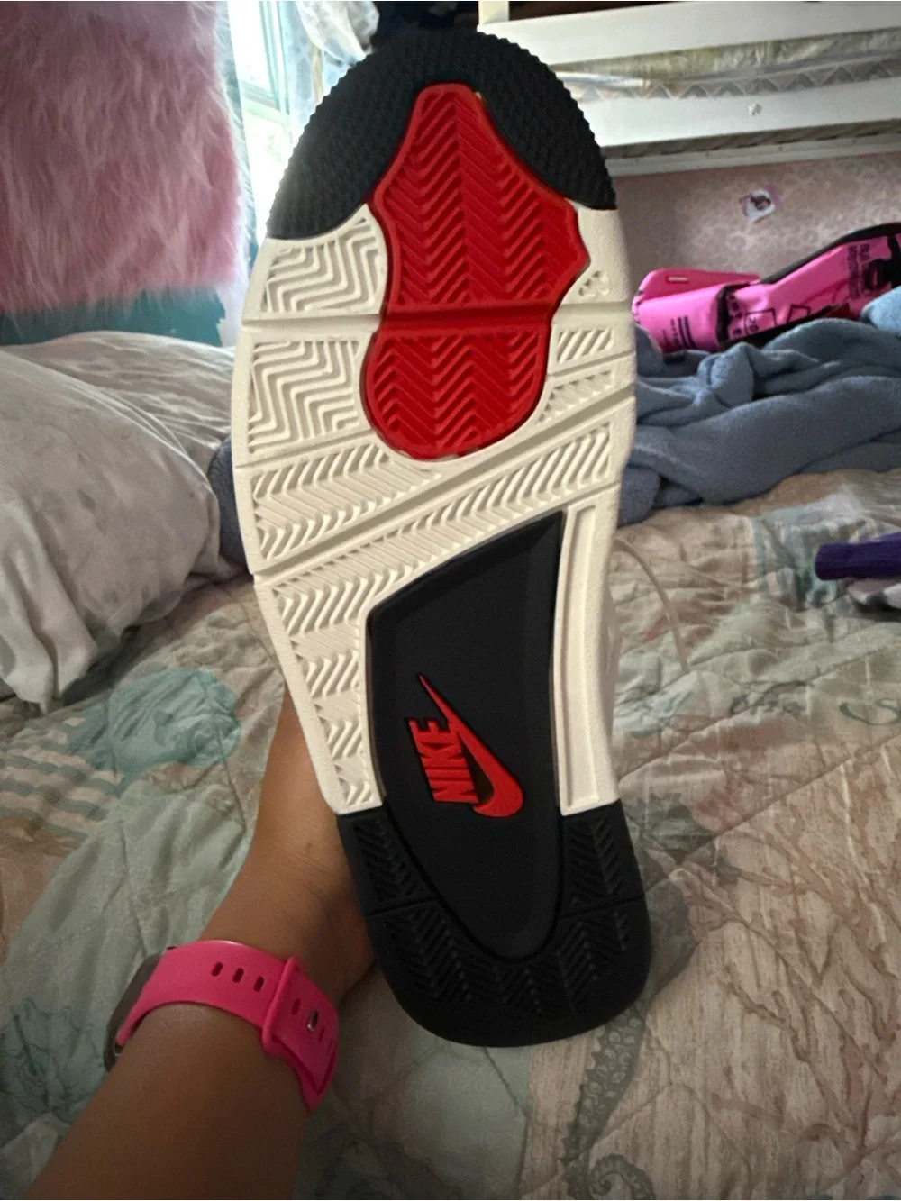 Jordan Kids White and Black Retro-Style Sneaker